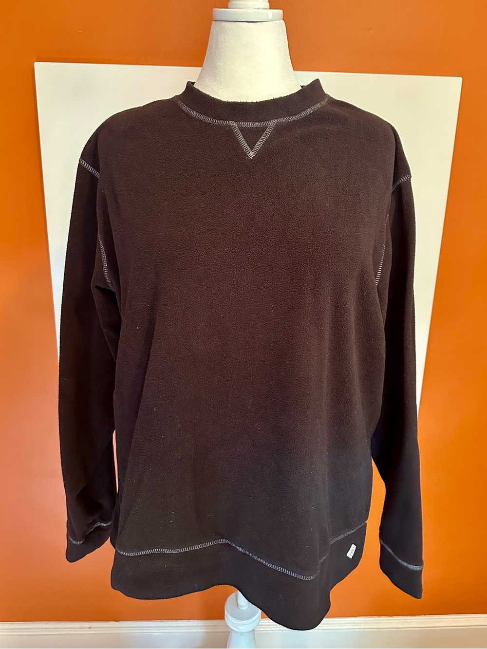 Sahalie ButterFleece Cozy Fleece Crewneck Sweatshirt XL Black